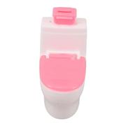 TOBBOMEY Realistic Dollhouse Toilet with Paper Holder Delicate Plastic Bathroom Furniture for Pretend Play Safe Doll Accessories Potty for Creative Storytelling and Imaginative Play