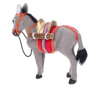 TOBBOMEY Realistic Miniature Donkey Figurine Plastic Farm Animal Educational Stand Model for Garden Play Interactive Learning Craft Random Color