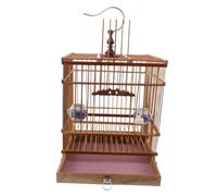 TOBBOMEY Rectangular Birdcage Carbonized Purple Small Pet Cage with Swing Hook and Tray Finch and Lovebird House for Indoor Songbird Care