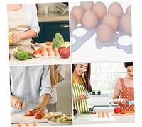 TOBBOMEY Refrigerator Egg Tray 2Pcs Plastic Egg Storage Box Kitchen Storage Container with Collision Prevention Easy to Move