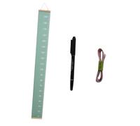 TOBBOMEY Removable Growth Chart Wall Hanging Ruler for Decor Height Measurement Tracker with Avocado Green Canvas and Marker Practical Wall Growth Record for Boys