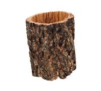 TOBBOMEY Reptile Hide Cave and Gecko Shelter Wood Hollow Hideout 10cm Diameter X 15cm Height Terrarium Decor for Lizards Tortoises and Crabs