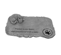 TOBBOMEY Resin Cat Memorial Tombstone for Garden Weather-resistant Pet Gravestone Plaque Compact Outdoor Decor for Porch Balcony Resin Craft