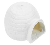 TOBBOMEY Resin Ice House Model Figurine for Realistic Standing Ice House Ornament Miniature Arctic Igloo Decoration for Home Garden Tabletop Educational Plaything for Boys