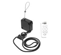 TOBBOMEY Retractable Parrot Harness Leash Adjustable Foot Ring, Outdoor Bird Flying Rope for Training and Flying Parakeets Cockatiels, Black Size 4 Foot Loop