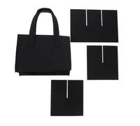 TOBBOMEY Reusable Felt Wine Bottle Carrier Bag with Removable Divider and Carry Handle Lightweight Protective Tote for Bottles Soft Wine Storage Organizer Black