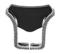 TOBBOMEY Rhinestone U Shape Car Phone Holder Telescopic Air Vent Bracket with Charging Slot Mount for Air Vents Easy Install Black Car Mounted Navigation Stand