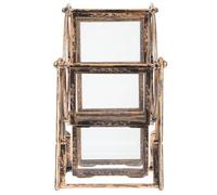 TOBBOMEY Rotatable Ferris Wheel Picture Frame 5-inch Black Embossed Tabletop Photo Display Stand Home Desk Decoration Creative Gift for Room and Office