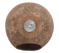 TOBBOMEY Rustic Coconut Shell Birdhouse for Parrots Budgies Conures Small Birds Natural Habitat Nesting Box Low Maintenance Sustainable Material Indoor Outdoor Hanging Bird Nest