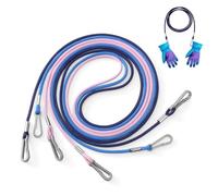 TOBBOMEY ’S 3pcs Glove Leash Set with Adjustable Mitten Clips, Portable ’ Mittens Rope Strap in Navy, Pink, and Blue for Winter Outdoor Activities and Anti-Lost Safety