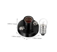 TOBBOMEY Screw Light Bulb Holder with Bulbs Lamp Holder Base for Student Physics Experiments High-strength Material Stable Illumination for Educational Use Kit