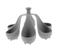 TOBBOMEY Silicone Egg Poacher Cups Hard Boil Egg Cooker Steamer Rack Kitchen Gadget Making Household Use 6pcs Set