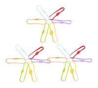 TOBBOMEY Silicone Wine Glass Markers and Bottle Bands, Stretchable Decorative Drink Cup Accessories for Parties, 18pcs Multi-color Identification Bands