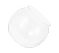 TOBBOMEY Small Aquarium Hydroponic Planter Antidrop Performance Desktop Decoration High Transparency Plastic 5.50x5.50x4.52in round Fish Bowl for Office Relaxation Suitable for Small
