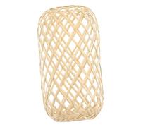 TOBBOMEY Small Bamboo Weaving Lamp Shade Ceiling Light Cover for Vanity Pendant Wall Lights Lightweight Natural Bamboo Lamp Cover for Bedroom Living Decor