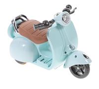 TOBBOMEY Small Pet Motorcycle Toy 360° Rotation and Swing, Blue Plastic Hamster Luminous Musical Plaything for Hamsters and Chinchillas Cage Decor