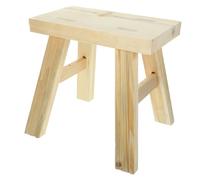 TOBBOMEY Small Wood Step Stool for Solid Wood Furniture Footrest with Stable Reinforced Legs Lightweight and Portable Mini Stool for Home and Office Use