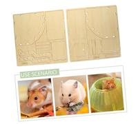 TOBBOMEY Small Wooden Hamster Hideout House with Ladder Pet for Climbing and Hiding Multi-use Sleeping Hut for Hamsters Chinchillas and Small Pets Safe Wear-resistant DIY Habitat Accessory