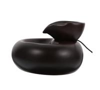 TOBBOMEY Smart Pet Water Fountain Automatic Water Dispenser Usb Powered Black Cat Dog Drinking Fountain Electric Circulating Waterer for Indoor Pets