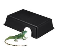 TOBBOMEY Snake Hideout Plastic Reptile Habitat Box with Climbing Platform Suitable for Small Snakes, Lizards and Turtle Resting
