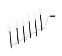 TOBBOMEY Solar Christmas Tree Lawn Lamp with White LED, Solar-Powered Outdoor Landscape Ground Stake Light for Garden and Yard Decoration