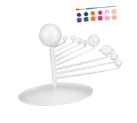 TOBBOMEY Solar System Model Kit with Planets Abs Material Educational Science for Astronomy Enthusiasts Precision Detailing Craft Skills Development Family Activity and Space