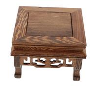 TOBBOMEY Solid Wood Display Pedestal Stand Rectangular Wooden Riser Base for Indoor Flower Pots Buddha Statues Versatile Cake Rack Ball Holder Home Decor