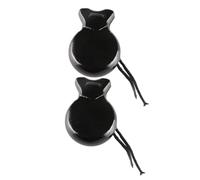 TOBBOMEY Spanish Wooden Castanets for Dance and Music Education Small Hand Percussion Instrument for Adults Lightweight Traditional with Elegant Black Finish