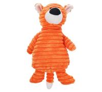 TOBBOMEY Squeaky Plush Dog Interactive Chew for Puppies Cartoon Tiger Design Reduces Stress and Bonding for Playtime and Training
