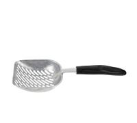 TOBBOMEY Stainless Steel Cat Litter Scoop with Long Handle Scoop Durable Pet Cleaning Tool for Kitten Poop and Hygiene Wide Mouth Design for Easy Waste Removal