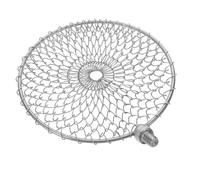 TOBBOMEY Stainless Steel Egg Collection Scoop Head 14cm Large Wire Mesh Egg Gathering Basket Attachment for Hen Nest Poultry Care Supplies