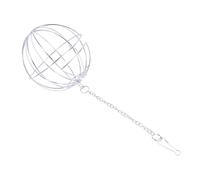 TOBBOMEY Stainless Steel Grass Feeder Ball for Rabbits Guinea Pigs Hamsters Pet Grass Holder with Stable Structure Reusable Pasture Food Container for Small Animals