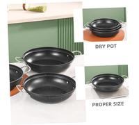 TOBBOMEY Stainless Steel Kitchen Wok with Double Handles High Temperature Resistant Cooking Pot for Seafood Hot Pot and Stir Fry Medical Stone Coated Pan for Family and Group Dining
