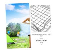 TOBBOMEY Stainless Steel Mesh Bbq Grill Rack Portable Mini Camping Cooking Rack for Picnic Outdoor Use Non-deformable Large for Multiple Foods