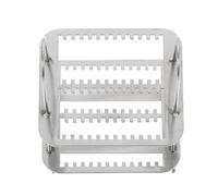 TOBBOMEY Stainless Steel Microscope Slides Rack Glass Staining Holder Lab Slide Storage Organizer for Clean Tidy Workspace