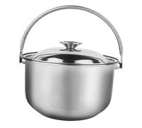 TOBBOMEY Stainless Steel Mixing Pot with Lid and Anti-Scald Handle Multipurpose Cooking Bowl for Soup Egg Beating and Kitchen Use Suitable for Home Hotel and Restaurant