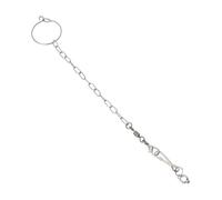 TOBBOMEY Stainless Steel Parrot Foot Chain with Lock Ring Lightweight Birds Foot Lock Chain for Cockatiels and Parrots Ankle Strap for Secure Bird Handling