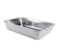 TOBBOMEY Stainless Steel Pet Poop Tray 32x22x3cm for Dog Cage Bottom Pan Rabbit Bird Cage Litter Tray Sturdy Suitable for Small Animals Bedding