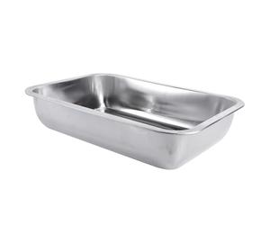 TOBBOMEY Stainless Steel Pet Poop Tray 32x22x3cm for Dog Cage Bottom Pan Rabbit Bird Cage Litter Tray Sturdy Suitable for Small Animals Bedding