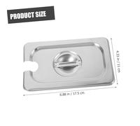 TOBBOMEY Stainless Steel Rectangular Jam Box Lid Food Container Cover for Milk Tea Shops Restaurant Use with Rounded Corners Smooth Surface Safe Edges
