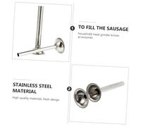 TOBBOMEY Stainless Steel Sausage Funnel Set with Retainer Ring Meat Grinder Accessories for Home Use Smooth Surface Easy to Clean Sausage Making Tools for Various Meat and Vegetarian