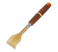 TOBBOMEY Stainless Steel Telescoping Back Scratcher with Dual-Head Horn Massage Rollers for Deep Tissue Itch Relief and Body Massage Portable Compact Tool for Adults and Neck Relaxation