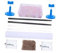 TOBBOMEY Static Electricity Experiment Kit with Rotating Stand Silk for Classroom Science Projects Glass Rods Essential Physics Lab Equipment