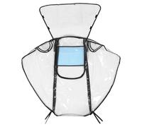 TOBBOMEY Stroller Rain Cover Large Waterproof Windproof Pushchair Raincover with Three Zippers and Eye Shield, Dustproof Weather Hood for Pram, Travel Rain Protection