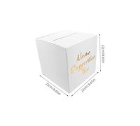 TOBBOMEY Suggestion Box with Slot and Blank Cards for Office School Community Decorative Feedback Collection Box White Cardholder for Efficient Team Communication and Broad Environment Use