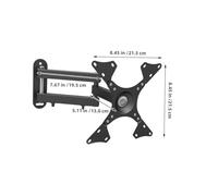 TOBBOMEY Swivel Tv Wall Mount Bracket for Screens Foldable and Rotatable Wall Mounted Stand Space Saving Black Tv Holder for Home Easy Installation and Angle