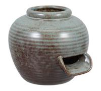 TOBBOMEY Tabletop Ceramic Jar Water Fountain, Circulating Water Clay Pot Spout Garden Fountain Feature Vases Waterfall Aquatic Decor for Fish Tank