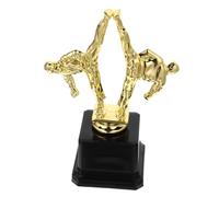 TOBBOMEY Taekwondo Trophy Cup Martial Arts Award Decor Celebration Prize for School Competitions Party Recognition with Realistic Fighting Statue