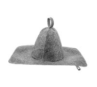 TOBBOMEY Thick Felt Sauna Hat and Water-absorbent Cushion for Men and Women Heat Protection Cap with Comfortable Breathable Design Gray Sauna Accessories Kit for Spa and Bathhouse Use