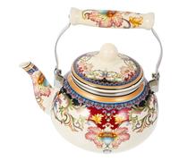 TOBBOMEY Thickened Enamel Kettle Retro Home Teapot for Gas Induction Cooker Efficient Heat Conduction and Tea Pot with Creative Design Safe High Grade Material Random Style